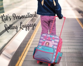 Personalized Kids Rolling Luggage / Stephen Joseph / Kids Suitcase / Travel Bag / Children's Overnight Bag