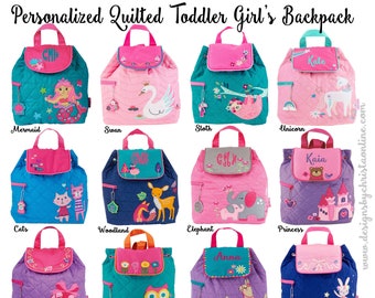 Personalized Toddler Backpack / Toddler Girl's Backpack / Preschool Backpack / Stephen Joseph Quilted Backpack / Girl Backpack / Diaper Bag