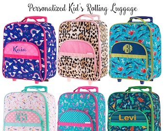 Personalized Kids Rolling Luggage / Stephen Joseph / Kids Suitcase / Travel Bag / Overnight Bag / Free Shipping