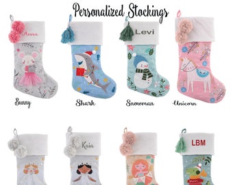 Personalized Stocking / Kid's Stocking / Stephen Joseph Stocking / Christmas Stocking with name / Santa Stocking Stuffer