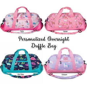 Kids Monogrammed Duffle Bag / Dance Bag / Overnight Bag / Spend the night bag / Personalized Duffle Bag / Kid's Luggage