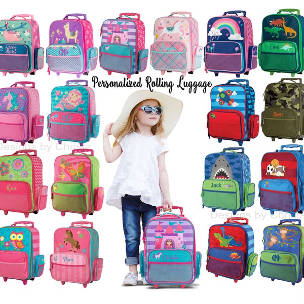 Going to Grandma's Personalized Kids Rolling Luggage / Stephen Joseph / Kids Suitcase / Travel Bag / Overnight Bag / Free Shipping