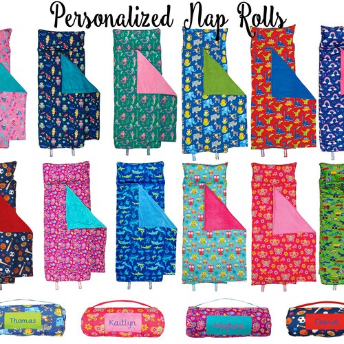 Personalized Nap Mat / Stephen Joseph / Nap Roll / Sleep Bag / Etsy