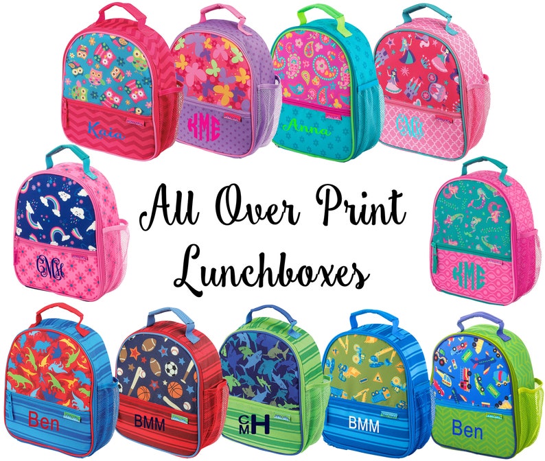 Personalized Stephen Joseph Backpack Lunchbox and Nap Mat Set Etsy