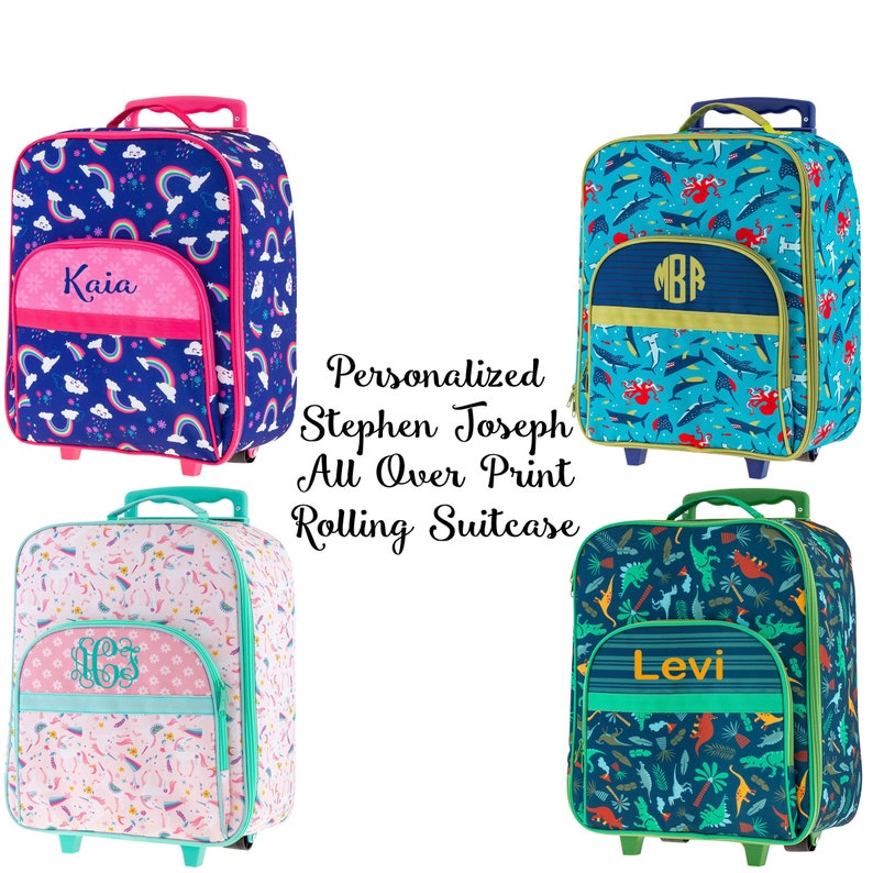 Personalized Kids Rolling Luggage / Stephen Joseph / Kids Etsy