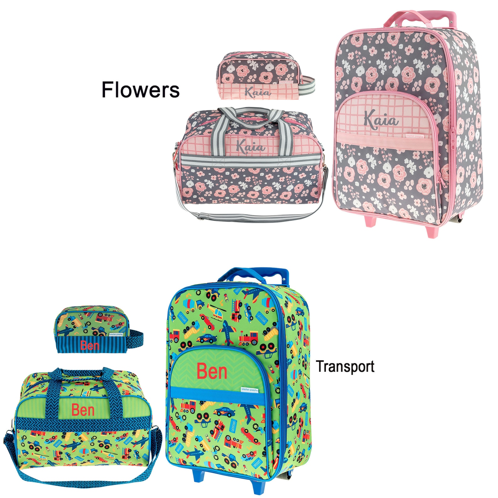 Personalized Kids Rolling Luggage / Stephen Joseph / Kids Etsy