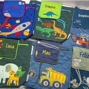 Personalized Toddler Backpack / Toddler Boy&#39;s Backpack / Preschool Backpack / Stephen Joseph Quilted Backpack / Boy Backpack / Diaper Bag