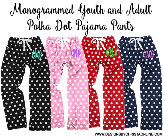 Polka Dot Pajama Pants / Youth and 