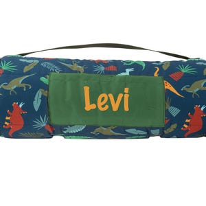 Personalized Dinosaur Nap Mat for School, Children&quot;s Nap Mat with pillow and blanket, Preschool Sleep Mat, Daycare Nap Time, School Nap Mat