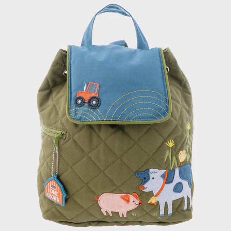 Personalized Toddler Backpack: Stephen Joseph Quilted Boy's Diaper Bag image 16