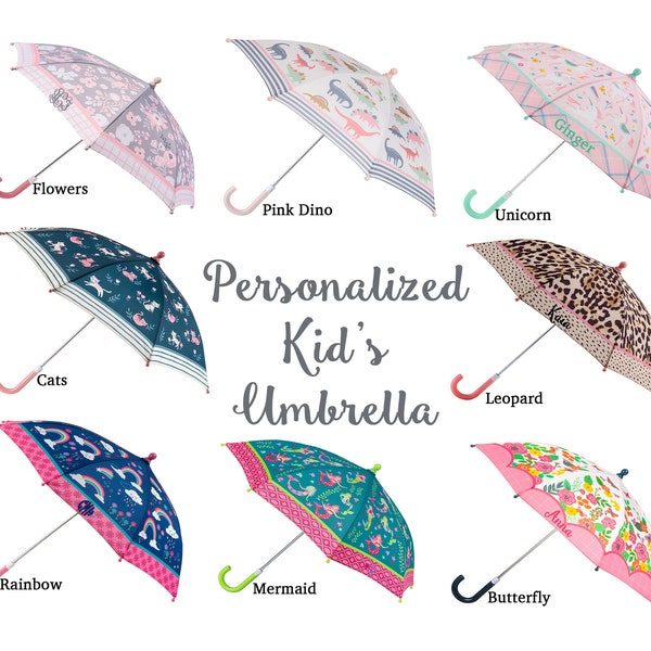 Personalized Umbrella / Monogrammed Kid's Umbrella / Rainy Day / Children's Umbrella / Easter Basket / Rain Gear for Kids /Personalized Rain