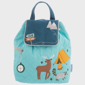 Personalized Toddler Backpack: Stephen Joseph Quilted Boy's Diaper Bag Camping
