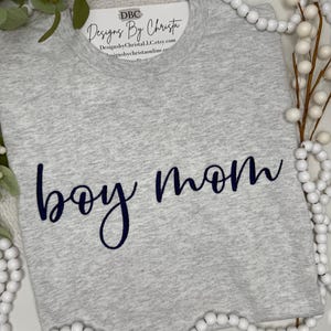 Boy Mom Embroidered T-Shirt: Soft Unisex Style