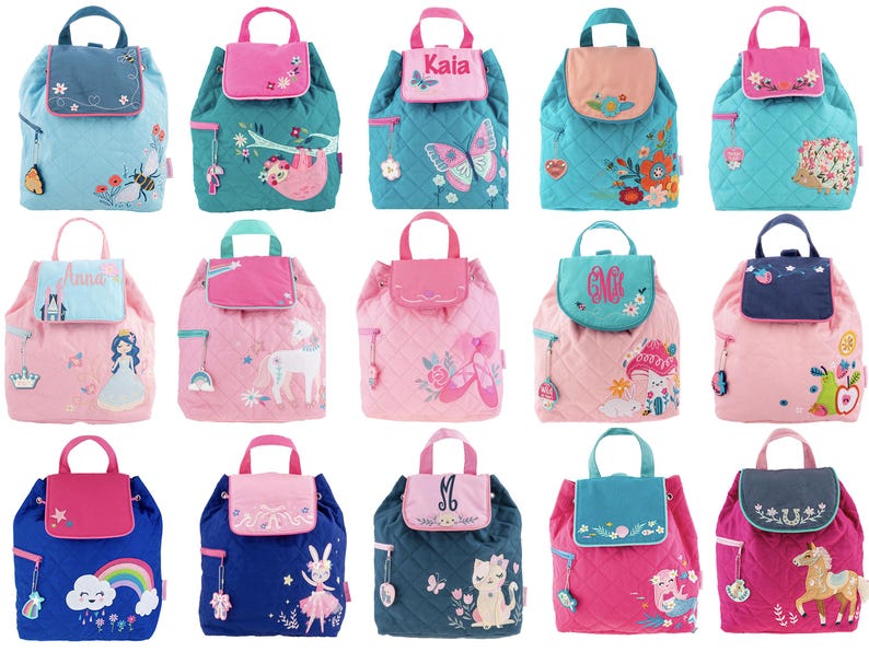 Sac à dos personnalisé pour tout-petit/sac à dos pour fille/sac à dos préscolaire/sac à dos matelassé Stephen Joseph/sac à dos pour garçons/sac à langer image 2