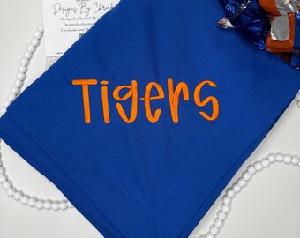 Personalized Embroidered Stadium Blanket: Monogrammed Fleece Tailgate Blanket