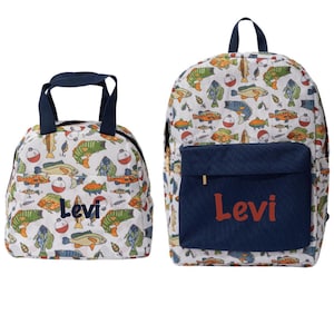 Personalized Fishing Backpack Set: Monogrammed Back-to-School