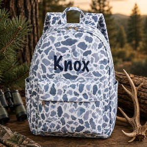 Personalized Embroidered Camo Backpack for Boys, Monogrammed Full Size Kids Backpack, Back to School