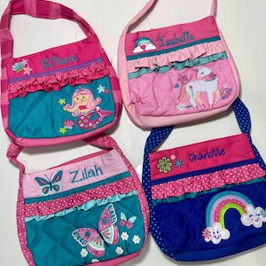 Sac à main personnalisé pour tout-petits pour petites filles, sac à main matelassé Stephen Joseph, premier sac à main pour filles, sac à main avec monogramme/sac à main pour enfants