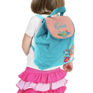 Personalized Toddler Backpack, Toddler Girl Backpack, Preschool Backpack, Stephen Joseph Quilted Backpack, Girl Backpack, Diaper Bag, Flower