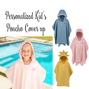 Personalized Kid&#39;s Cover up, Monogram Kids Beach Towels, Towels for Kids, Stephen Joesph, Beach Trip, Childrens Pool Towel, Bath Towel