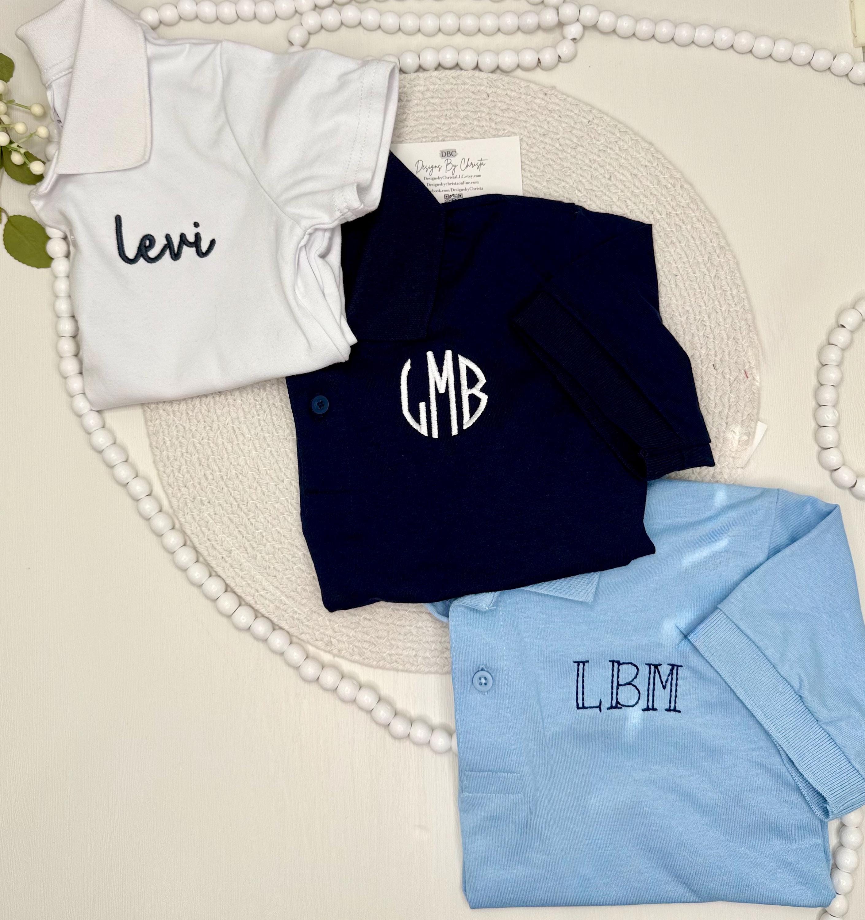 Personalized Boys Polo Shirt: Monogrammed School Uniform