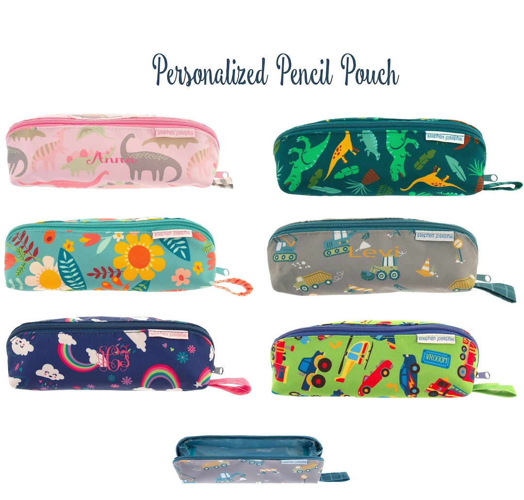 Kids Pencil Pouch, Personalized Pencil Case / Stephen Joseph Pencil