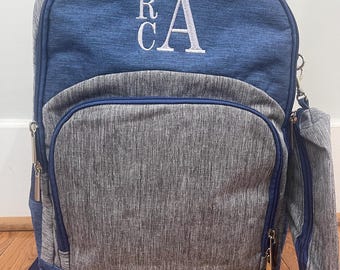 Personalized Full Size Backpack, Monogrammed Back to School Backpack