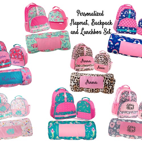 Personalized Backpack Set / Leopard / Back to School / Nap Mat Etsy