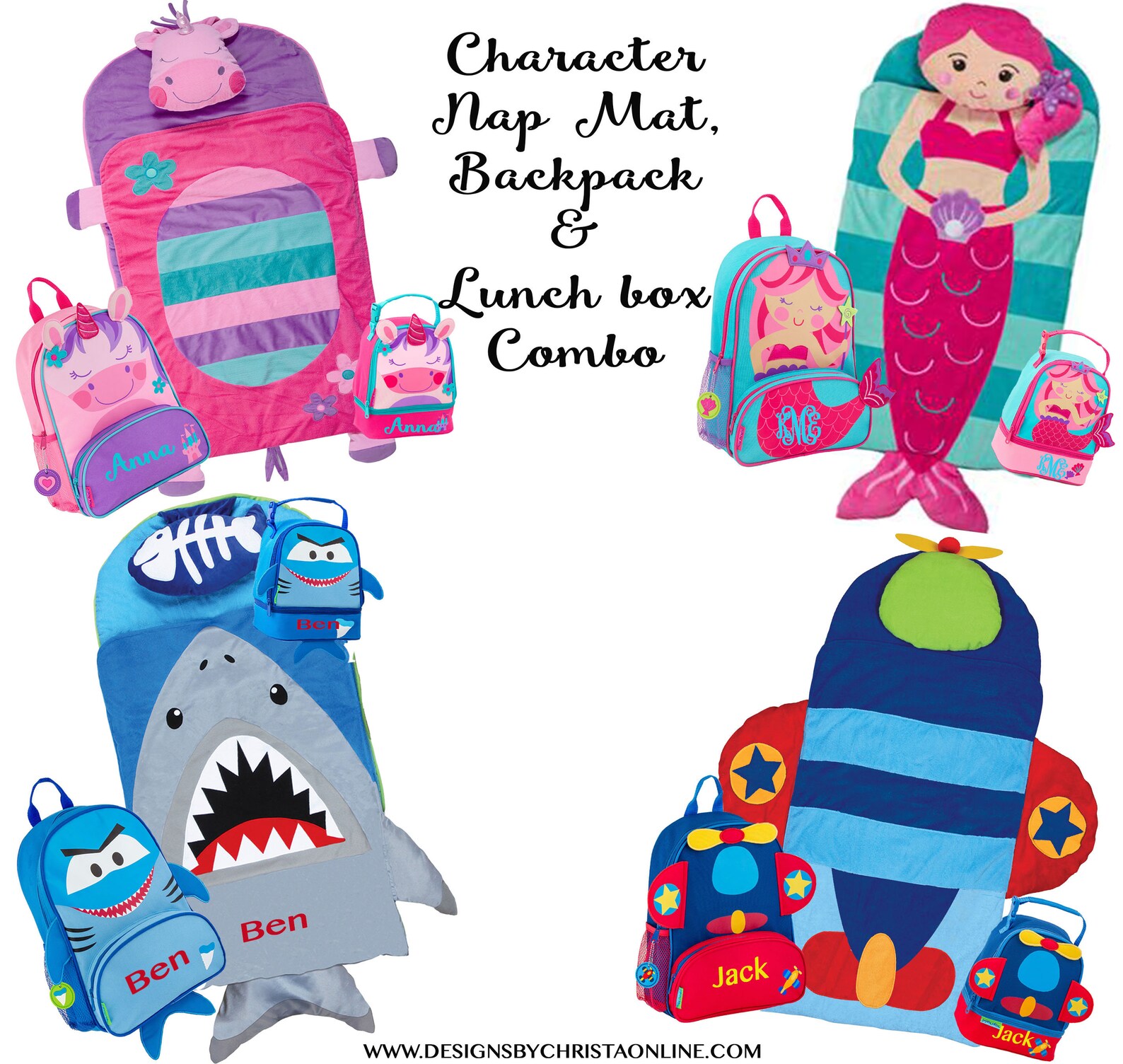 Personalized Toddler Backpack Lunchbox and Nap mat set / Back Etsy