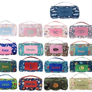 Tapis de sieste scolaire personnalisé pour préscolaire/maternelle, tapis de sieste facile à transporter pour tout-petits, couverture pour lit bébé à l'école
