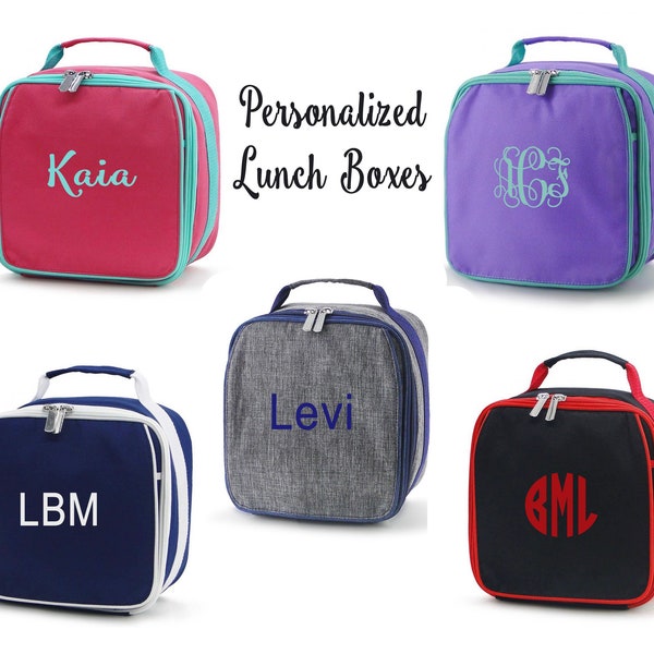 Lunchbox / Monogrammed Lunchbox / Personalized Lunchbox / Embroidered Lunch Tote / Lunch Pal / Back To School