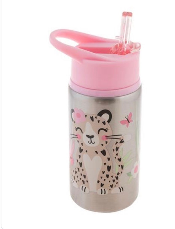  Personalized Water Bottle For Kids - Small 12oz BPA Free  Custom Insulated Stainless Steel Bottle for School w/Name for Girl or Boy -  w/Reusable Straw (Pink) : Baby