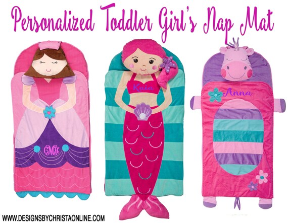 Personalized Toddler Girl S Nap Mat Monogrammed Princess Etsy