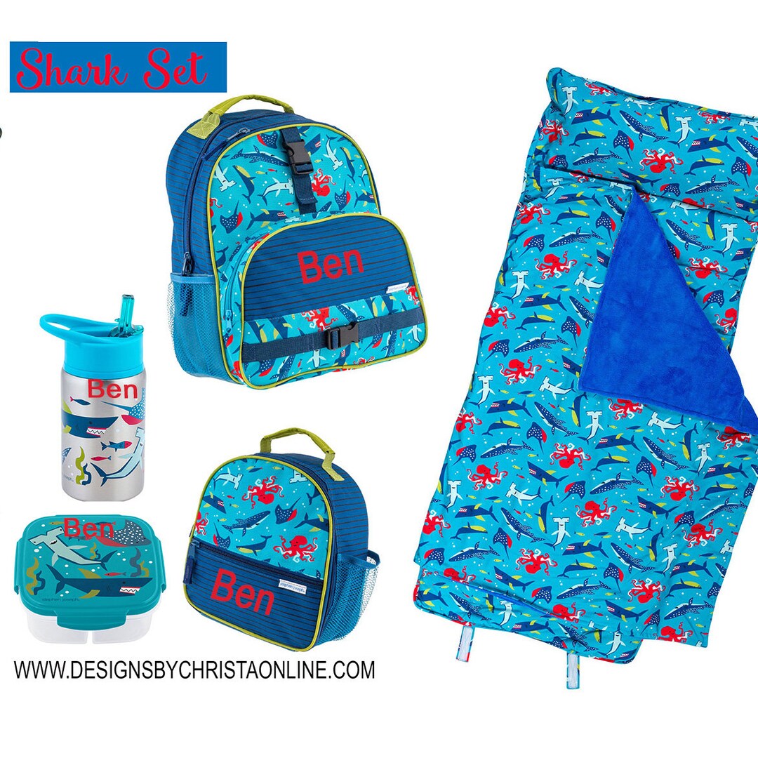 Personalized Backpack Set / Sharks / Back to School / Nap Mat