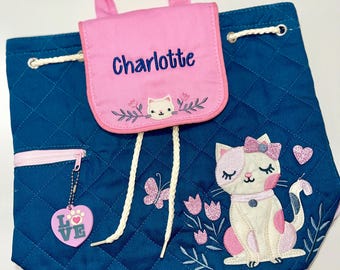 Personalized Toddler Backpack / Toddler Girl&#39;s Backpack / Preschool Backpack / Stephen Joseph Quilted Backpack / boys Backpack / Diaper Bag