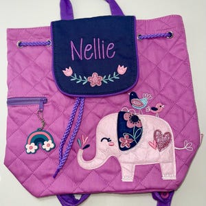Personalized Toddler Backpack / Toddler Girl&#39;s Backpack / Preschool Backpack / Stephen Joseph Quilted Backpack / Girl Backpack / Diaper Bag