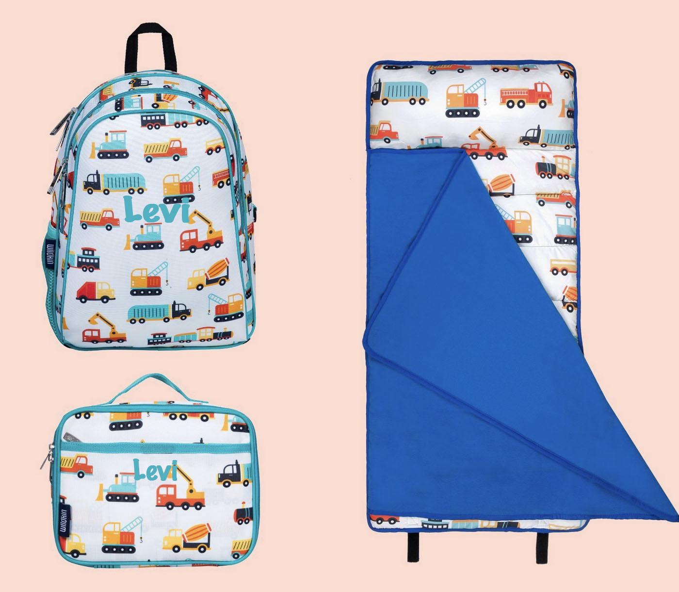 Personalized Backpack, Lunchbox and Napmat Set Monogrammed