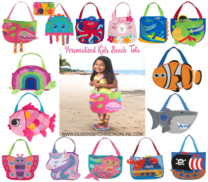 Kids Beach Bag Personalized Children's Beach Tote Etsy