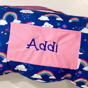 Personalized Rainbow Nap Mat for School / Childrens Nap Mat with pillow and blanket / Preschool Sleep Mat / Daycare Nap Time /School Nap Mat