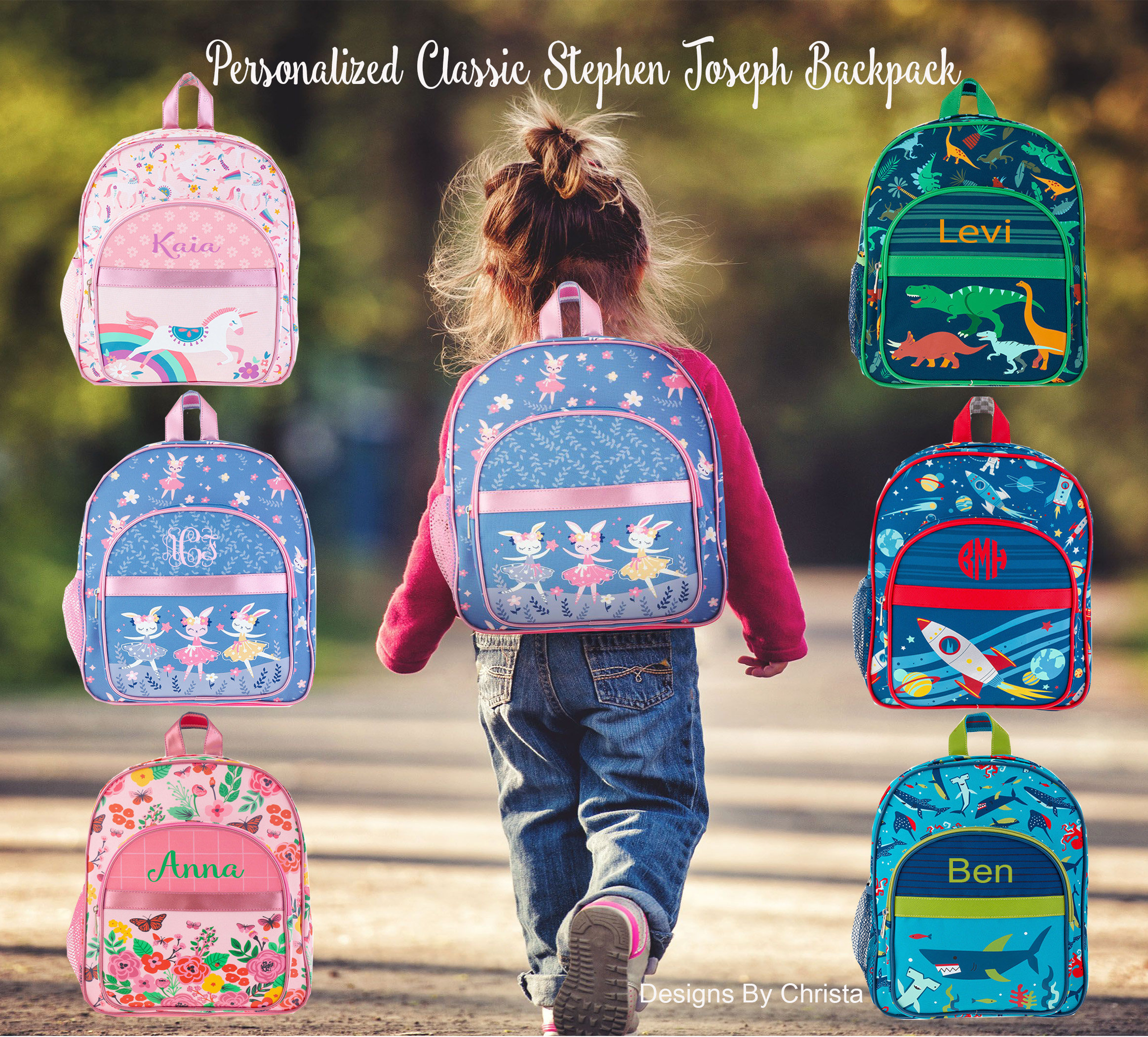 Backpack for Toddler / Personalized Preschool Backpack / Stephen Joseph /  Monogrammed Backpack / Little Girls Backpack / Boy's Backpack 