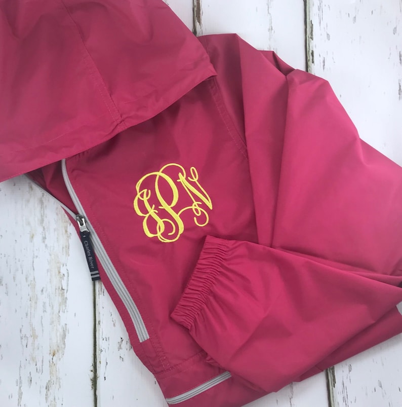 Monogrammed Rain Jacket / Pack N Go Pullover / Quarter zip / Summer Jacket / Graduation Gift image 6