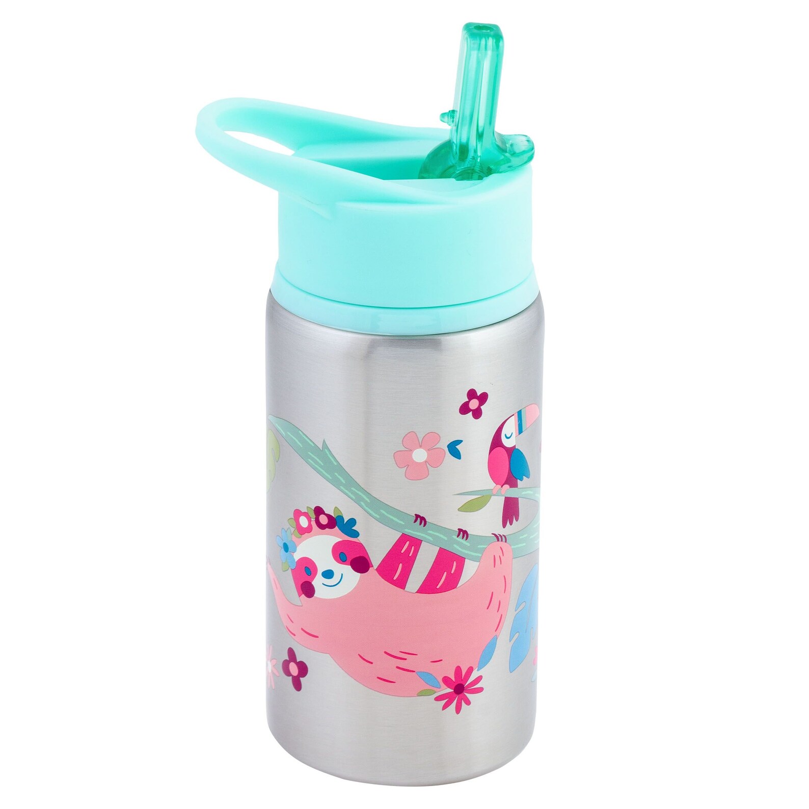 Stephen Joseph Kids Flip Top Water Bottle - 10 Oz, Tritan BPA Free, Pink Dino Design - View #4