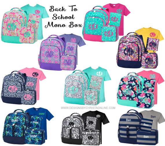 monogrammed backpacks for school