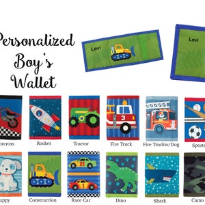 Personalized Toddler Wallet for Little Boys, Steven Joseph Wallet, Boys First Wallet, Wallet with Monogram / Kids Wallet