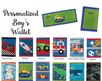Personalized Toddler Wallet for Little Boys, Steven Joseph Wallet, Boys First Wallet, Wallet with Monogram / Kids Wallet