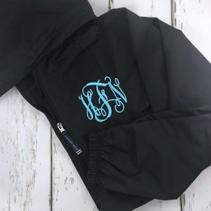 Monogrammed Rain Jacket / Pack N Go Pullover / Quarter zip / Summer Jacket / Graduation Gift image 5