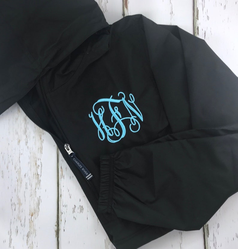 Monogrammed Rain Jacket / Pack N Go Pullover / Quarter zip / Summer Jacket / Graduation Gift / Eatster / Charles River Rain Jacket image 5