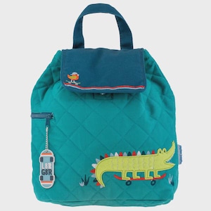 Personalized Toddler Backpack: Stephen Joseph Quilted Boy's Diaper Bag Gator