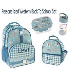 Personalized Western Back To School Set / Cowboy / Back to School / Nap Mat / Monogrammed Backpack / Lunchbox Set / Horses / Boys Backpack