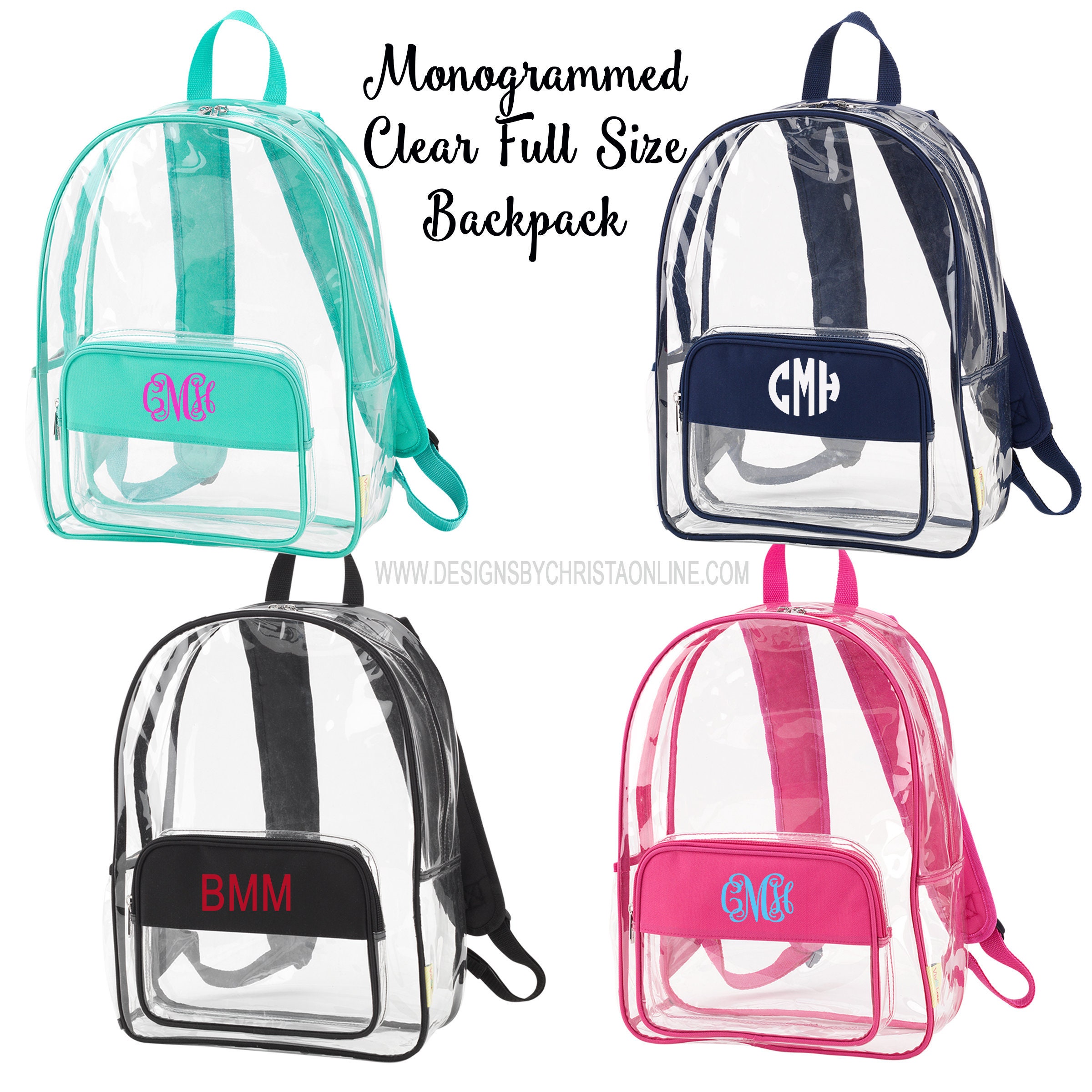 full size clear backpack